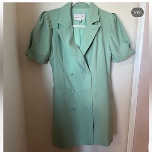Light sage green blazer dress